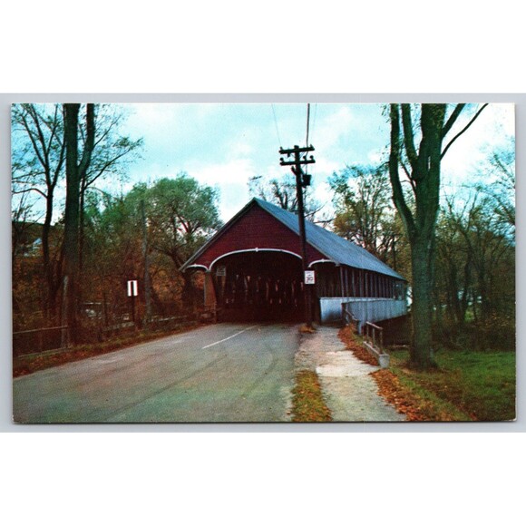Postcard Vermont Lyndon Old Covered Bridge Unposted c1970s VT - Picture 1 of 2